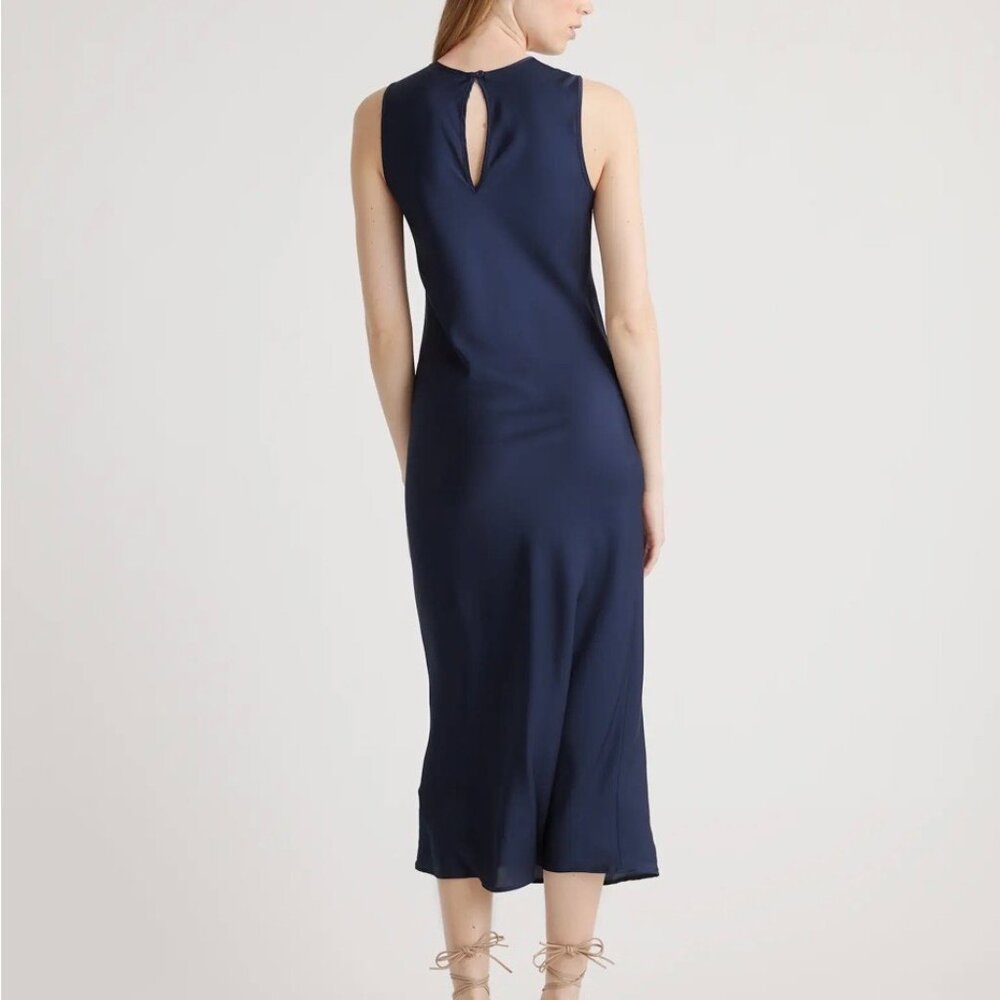 NWT Quince Washable Silk Tank Midi Dress L - Picture 2 of 4